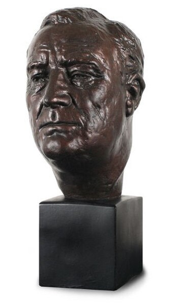 Franklin D. Roosevelt Bust Sculpture President Protrait Head Statues
